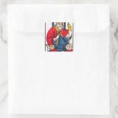 V Papst, Tarot Quadratischer Aufkleber (Tasche)