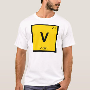 V - Periodisches Tabellensymbol der Violinmusik T-Shirt
