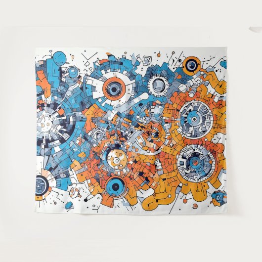 V-Puls-2-Tapestry Wandteppich (Vorderseite (Horizontal))