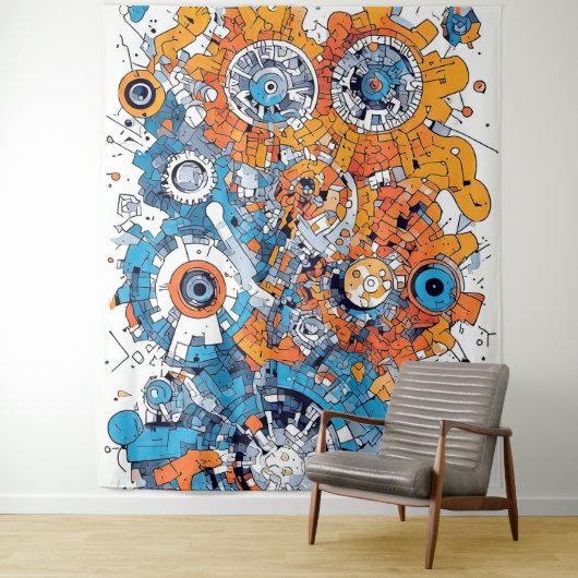 V-Puls-2-Tapestry Wandteppich (Beispiel)