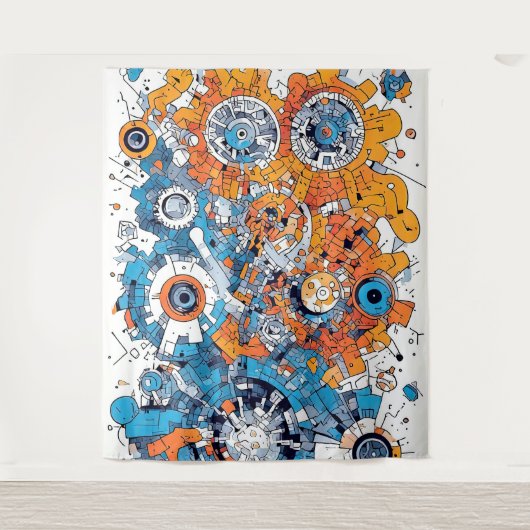 V-Puls-2-Tapestry Wandteppich (Vorderseite)