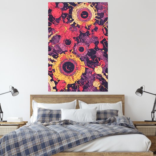 V-Puls 6 Canvas Print Leinwanddruck (Insitu (Schlafzimmer))