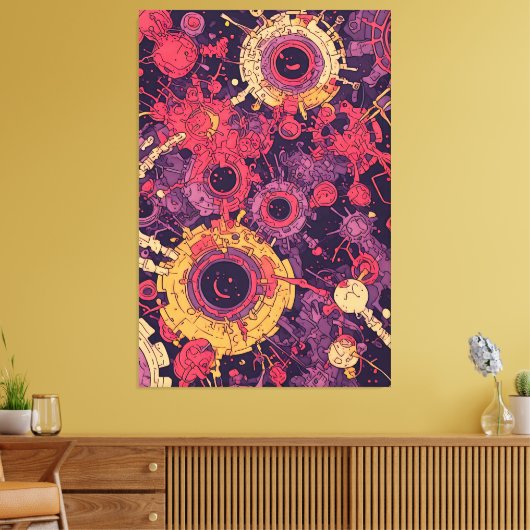 V-Puls 6 Canvas Print Leinwanddruck (Insitu (Wohnzimmer))
