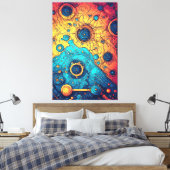 V-Puls 7 Canvas Print Leinwanddruck (Insitu (Schlafzimmer))
