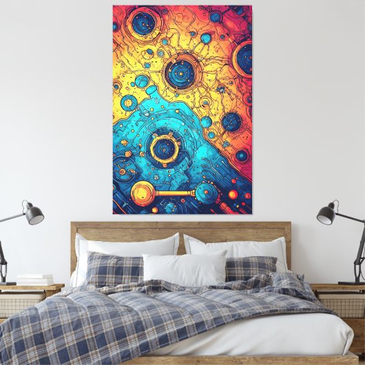 V-Puls 7 Canvas Print Leinwanddruck (Insitu (Schlafzimmer))