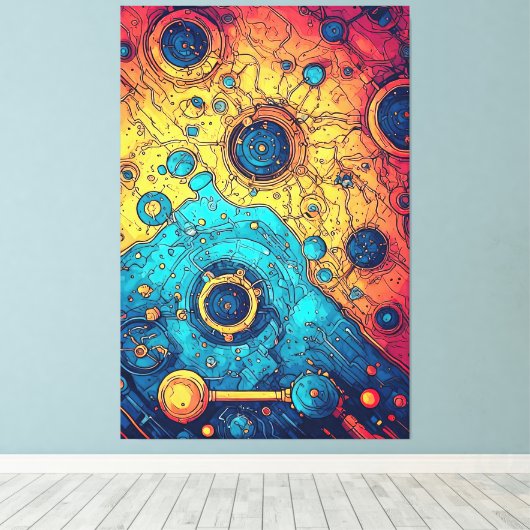 V-Puls 7 Canvas Print Leinwanddruck (Insitu (Holzboden))