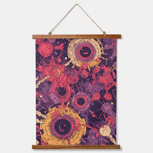 V-Pulse 6 Wandteppich Mit Holzrahmen (Vorderseite)