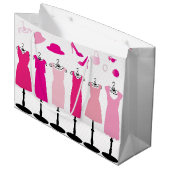 V Rosa Kleid - Geschenktasche Große Geschenktüte (Vorderseite Schrägansicht)