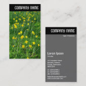 V Rubrik - Affodien/Narzissen Visitenkarte (Vorne/Hinten)