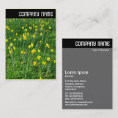 V Rubrik - Affodien/Narzissen Visitenkarte (Vorne/Hinten)