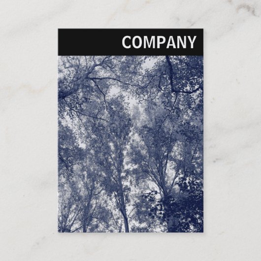 V Rubrik - Blauer Herbst Visitenkarte (Vorderseite)