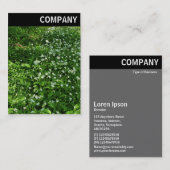 V. Rubrik: Blume aus Holz Visitenkarte (Vorne/Hinten)