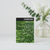 V. Rubrik: Blume aus Holz Visitenkarte (Stehend Vorderseite)