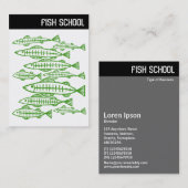 V. RUBRIK - FISCHSCHULE - Avocado Visitenkarte (Vorne/Hinten)