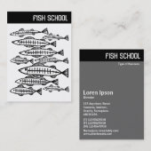 V. RUBRIK - FISCHSCHULE VISITENKARTE (Vorne/Hinten)