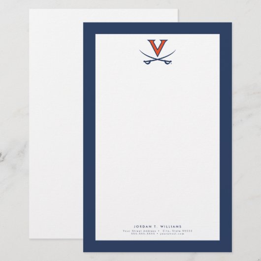 V Säbel Briefpapier (Vorne/Hinten)