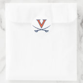 V Säbel Runder Aufkleber (Tasche)