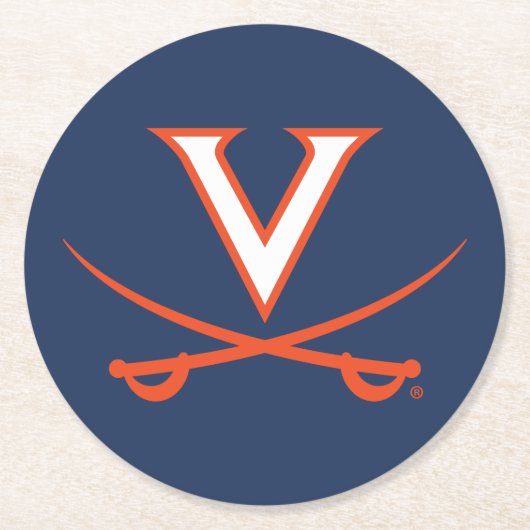 V Säbel Runder Pappuntersetzer (Vorderseite)