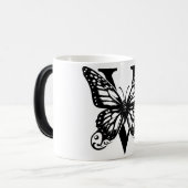 V Schwarzer Butterfly Verwandlungstasse (Vorderseite Links)