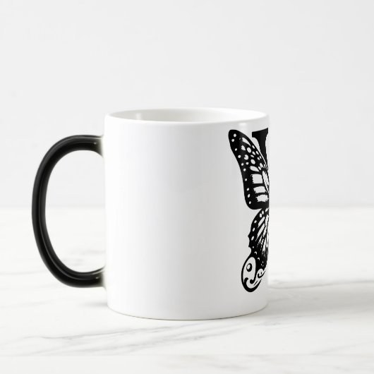 V Schwarzer Butterfly Verwandlungstasse (Links)