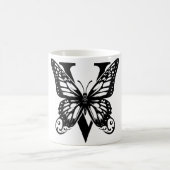 V Schwarzer Butterfly Verwandlungstasse (Mittel)