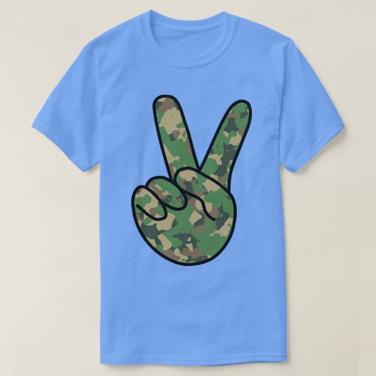 V Sign Camouflage T-Shirt (Design vorne)