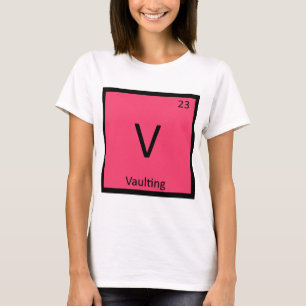 V - Sprunganlage und Feld Chemie-Symbol T-Shirt