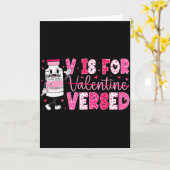 V steht für bewanderte Krankenschwester Valentinst Karte (Gelbe Blume)
