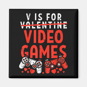 V steht für lustige Valentinskarten für Videospiel Magnet