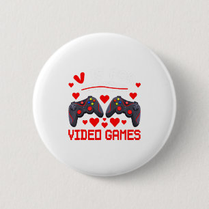 V steht für lustige Valentinstag-Videospiel-Gamer Button