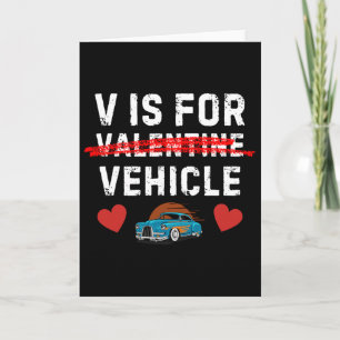 V steht für lustiges altes retro-vintage Auto Clic Karte