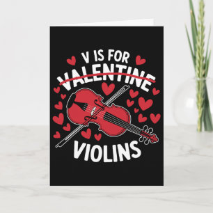 V steht für Valentine Geigen Violinist Musiker Val Karte