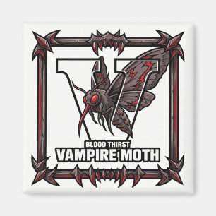V steht für Vampir-Motte – GTA-Style ABC-Lernen Magnet