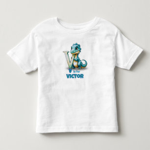 V steht für Velociraptor – Kleinkind T-shirt