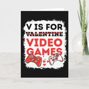 V steht für Video-Spiele Valentinstag Gamer Valent Karte