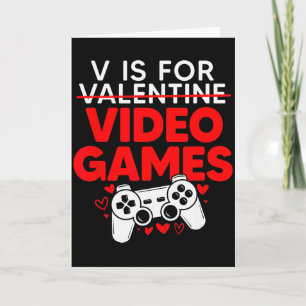 V steht für Video-Spiele Valentinstag Lustiger Gam Karte