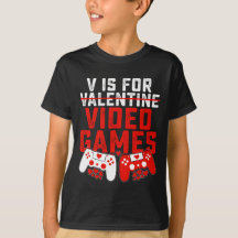 V steht für Videospiele Gaming Gamer Valentinstag