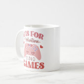 V steht für Videospiele Kaffeetasse (Vorderseite Links)
