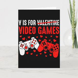 V steht für Videospiele Lustiger Spiel Liebhaber V Karte