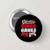 V steht für Videospiele Lustiger Valentinstag Game Button (Vorne & Hinten)