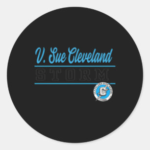 V Sue Cleveland High School Storm C4 Runder Aufkleber