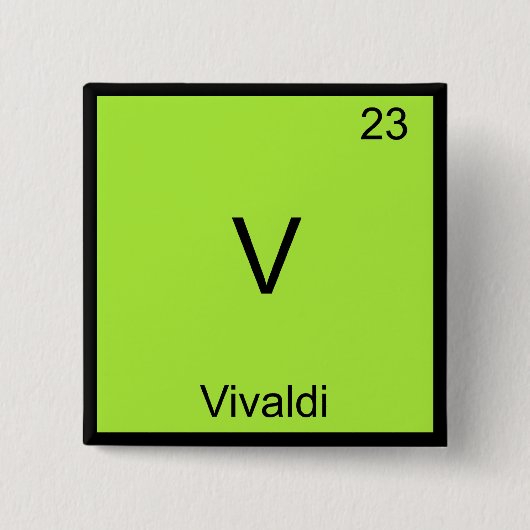 V - Symbol-T - Shirt für Vivaldi Funny Chemistry E Button (Vorderseite)