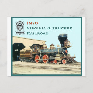 V&T Eisenbahn Inyo-Maschine Postkarte