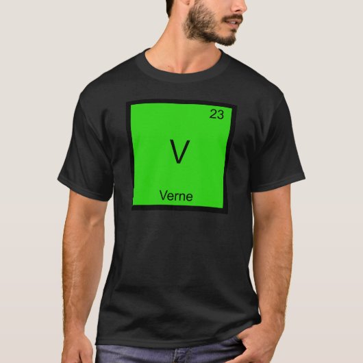 V - T - Shirt Verne Funny Chemistry Element Symbol (Vorderseite)