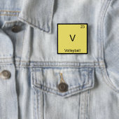 V - T-Shirt "Volleyball Funny Chemistry Element" Button (Beispiel)