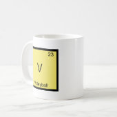 V - T-Shirt "Volleyball Funny Chemistry Element" Kaffeetasse (Vorderseite Links)
