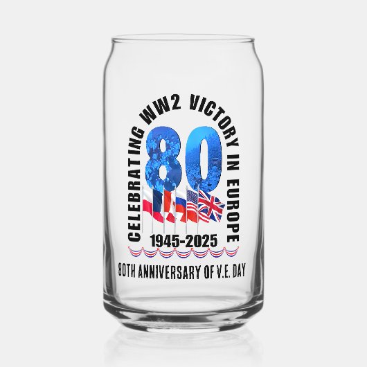 V. TAG 80 Jubiläumssieg in Europa WW2 Dosenglas (Vorderseite)