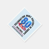 V. TAG 80 Jubiläumssieg in Europa WW2 Serviette (Ecke)