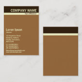 V Titel-Band - dunkles Brown, Creme und Brown Visitenkarte (Vorne/Hinten)