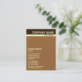 V Titel-Band - dunkles Brown, Creme und Brown Visitenkarte (Stehend Vorderseite)